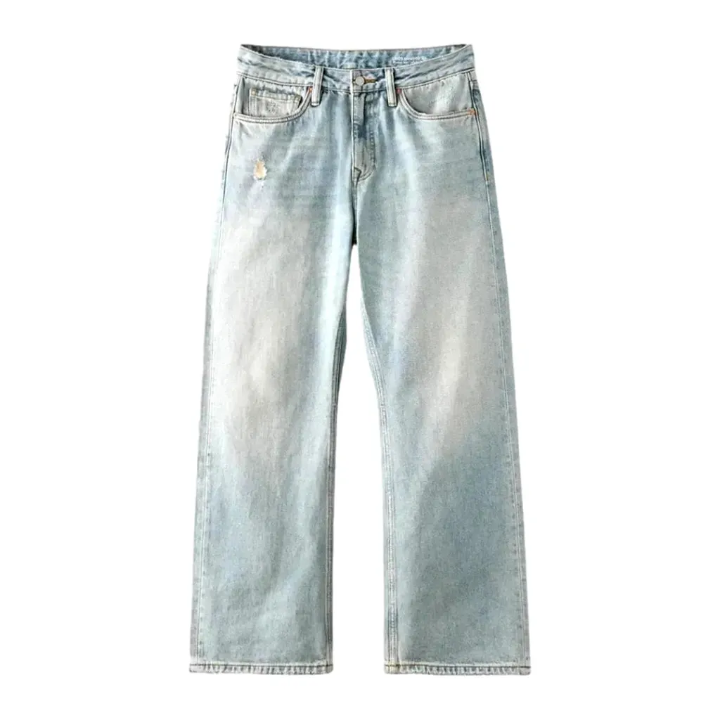 Vintage style bleached men's jeans