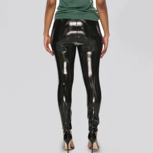 Women's Autumn/Winter PU Leather Skinny High-Waist Leggings