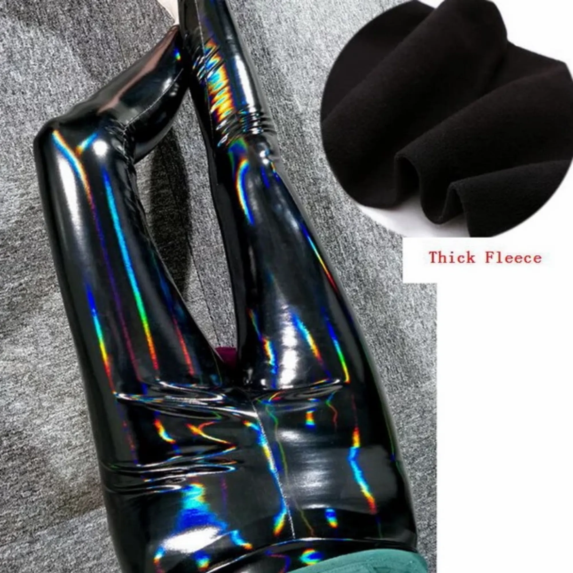 Women's Autumn/Winter PU Leather Skinny High-Waist Leggings