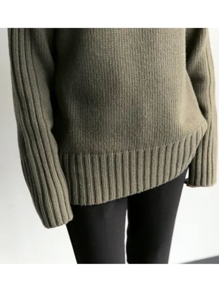 Women's Luxurious Oversized Ribbed Turtleneck Jumper | Ideal for Autumn/Winter