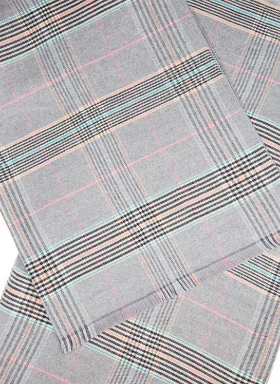 Women's Plaid Check Knitted Scarf