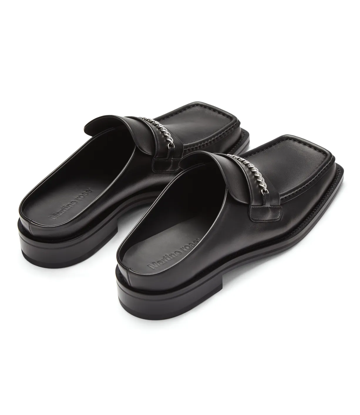 WOMENS SQUARE TOE MULE in BLACK