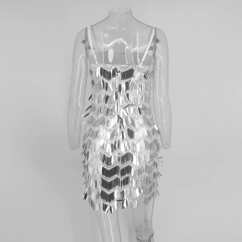 Women's Summer Sequin Sheath Mini Dress