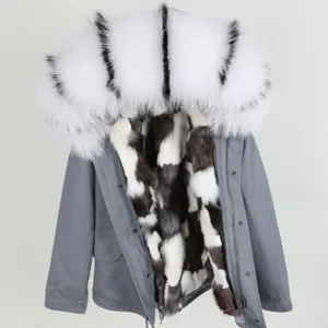 Women's Winter Hooded Thick Short Parka With Fox Fur