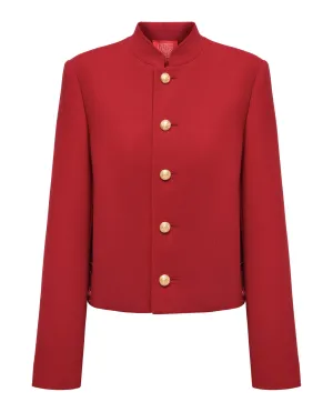 YAYING Wool Cashmere Boxy Elegant Coat