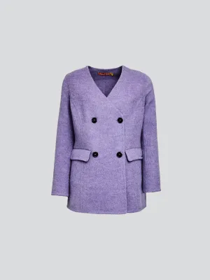 Yvette Coat Wool & Baby Alpaca Color Purple